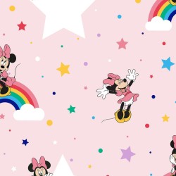 Noordwand Papel de pared Kids @ Home Rainbow Minnie rosa