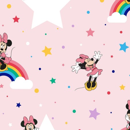 Noordwand Papel de pared Kids @ Home Rainbow Minnie rosa