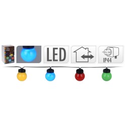 ProGarden Set de lámparas LED para fiestas 20 bombillas multicolor 12V