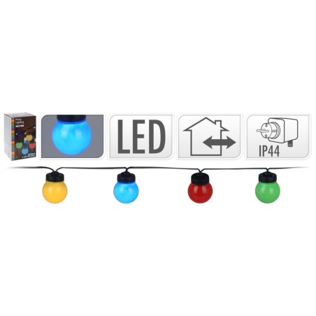 ProGarden Set de lámparas LED para fiestas 20 bombillas multicolor 12V