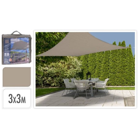 ProGarden Toldo de tela cuadrado color arena 3x3 m