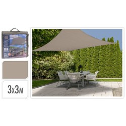 ProGarden Toldo de tela cuadrado color arena 3x3 m