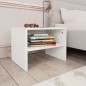 vidaXL Mesita de noche madera contrachapada blanco 40x30x30 cm vidaXL Mesita de noche madera contrachapada blanco 40x30x30 cm