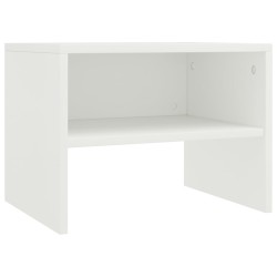 vidaXL Mesita de noche madera contrachapada blanco 40x30x30 cm