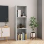 vidaXL Estantería libros/mueble TV contrachapada hormigón 36x30x114cm