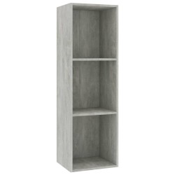vidaXL Estantería libros/mueble TV contrachapada hormigón 36x30x114cm