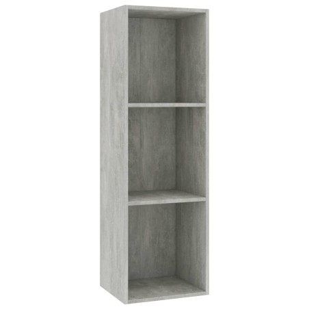 vidaXL Estantería libros/mueble TV contrachapada hormigón 36x30x114cm