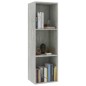 vidaXL Estantería libros/mueble TV contrachapada hormigón 36x30x114cm