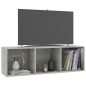vidaXL Estantería libros/mueble TV contrachapada hormigón 36x30x114cm