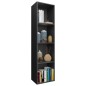 vidaXL Estantería libros/mueble TV contrachapada negro 36x30x143 cm vidaXL Estantería libros/mueble TV contrachapada negro 36x30x143 cm