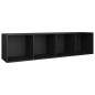 vidaXL Estantería libros/mueble TV contrachapada negro 36x30x143 cm vidaXL Estantería libros/mueble TV contrachapada negro 36x30x143 cm