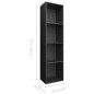 vidaXL Estantería libros/mueble TV contrachapada negro 36x30x143 cm vidaXL Estantería libros/mueble TV contrachapada negro 36x30x143 cm