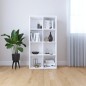 vidaXL Estantería/Aparador madera contrachapada blanco 66x30x130 cm vidaXL Estantería/Aparador madera contrachapada blanco 66x30x130 cm