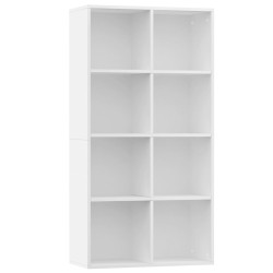 vidaXL Estantería/Aparador madera contrachapada blanco 66x30x130 cm