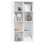 vidaXL Estantería/Aparador madera contrachapada blanco 66x30x130 cm vidaXL Estantería/Aparador madera contrachapada blanco 66x30x130 cm
