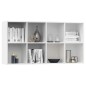 vidaXL Estantería/Aparador madera contrachapada blanco 66x30x130 cm vidaXL Estantería/Aparador madera contrachapada blanco 66x30x130 cm