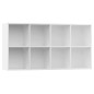 vidaXL Estantería/Aparador madera contrachapada blanco 66x30x130 cm vidaXL Estantería/Aparador madera contrachapada blanco 66x30x130 cm