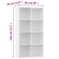 vidaXL Estantería/Aparador madera contrachapada blanco 66x30x130 cm vidaXL Estantería/Aparador madera contrachapada blanco 66x30x130 cm
