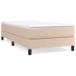vidaXL Estructura cama box spring cuero sintético capuchino 80x200 cm vidaXL Estructura cama box spring cuero sintético capuchino 80x200 cm