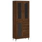 vidaXL Aparador alto madera contrachapada marrón roble 69,5x34x180 cm vidaXL Aparador alto madera contrachapada marrón roble 69,5x34x180 cm