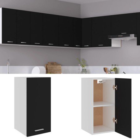 vidaXL Armario colgante cocina madera ingeniería negro 29,5x31x60 cm