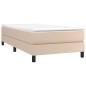 vidaXL Estructura cama box spring cuero sintético capuchino 80x200 cm vidaXL Estructura cama box spring cuero sintético capuchino 80x200 cm