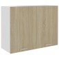 vidaXL Armario colgante cocina contrachapada color roble 80x31x60 cm vidaXL Armario colgante cocina contrachapada color roble 80x31x60 cm