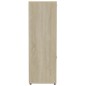 vidaXL Estantería madera contrachapada blanco y roble 90x30x90 cm vidaXL Estantería madera contrachapada blanco y roble 90x30x90 cm