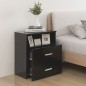 vidaXL Mesitas de noche 2 unidades negro 50x32x60 cm vidaXL Mesitas de noche 2 unidades negro 50x32x60 cm