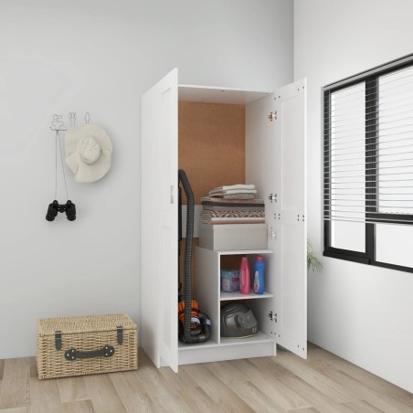 vidaXL Armario de madera contrachapada blanco 82,5x51,5x180 cm