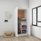 vidaXL Armario de madera contrachapada blanco 82,5x51,5x180 cm vidaXL Armario de madera contrachapada blanco 82,5x51,5x180 cm