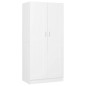 vidaXL Armario de madera contrachapada blanco 82,5x51,5x180 cm vidaXL Armario de madera contrachapada blanco 82,5x51,5x180 cm