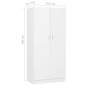 vidaXL Armario de madera contrachapada blanco 82,5x51,5x180 cm vidaXL Armario de madera contrachapada blanco 82,5x51,5x180 cm