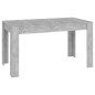 vidaXL Mesa de comedor contrachapada gris hormigón 140x74,5x76 cm vidaXL Mesa de comedor contrachapada gris hormigón 140x74,5x76 cm