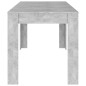 vidaXL Mesa de comedor contrachapada gris hormigón 140x74,5x76 cm vidaXL Mesa de comedor contrachapada gris hormigón 140x74,5x76 cm