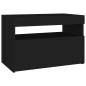 vidaXL Mueble de TV con luces LED negro 60x35x40 cm