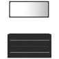 vidaXL Set de muebles de baño 2 piezas madera contrachapada gris