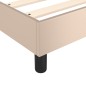 vidaXL Estructura cama box spring cuero sintético capuchino 80x200 cm vidaXL Estructura cama box spring cuero sintético capuchino 80x200 cm