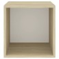 vidaXL Armario de pared 2 uds madera blanco y roble sonoma 37x37x37 cm vidaXL Armario de pared 2 uds madera blanco y roble sonoma 37x37x37 cm