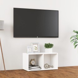 vidaXL Mueble para TV madera contrachapada blanco 72x35x36,5 cm