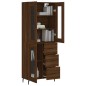 vidaXL Aparador alto madera contrachapada marrón roble 69,5x34x180 cm vidaXL Aparador alto madera contrachapada marrón roble 69,5x34x180 cm
