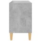vidaXL Mueble de TV patas de madera maciza gris hormigón 69,5x30x50 cm