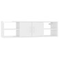 vidaXL Estantería pared madera contrachapada blanco brillo 102x30x29cm vidaXL Estantería pared madera contrachapada blanco brillo 102x30x29cm