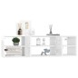 vidaXL Estantería pared madera contrachapada blanco brillo 102x30x29cm vidaXL Estantería pared madera contrachapada blanco brillo 102x30x29cm