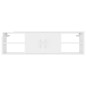 vidaXL Estantería pared madera contrachapada blanco brillo 102x30x29cm vidaXL Estantería pared madera contrachapada blanco brillo 102x30x29cm