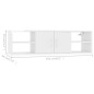 vidaXL Estantería pared madera contrachapada blanco brillo 102x30x29cm vidaXL Estantería pared madera contrachapada blanco brillo 102x30x29cm