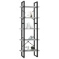 vidaXL Estantería de 5 niveles madera de ingeniería gris 60x30x175 cm vidaXL Estantería de 5 niveles madera de ingeniería gris 60x30x175 cm