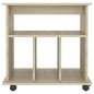 vidaXL Armario con ruedas madera contrachapada roble Sonoma 60x45x60cm vidaXL Armario con ruedas madera contrachapada roble Sonoma 60x45x60cm