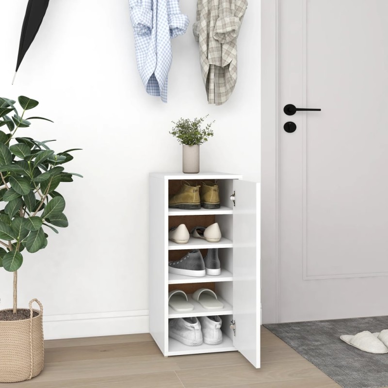 vidaXL Mueble zapatero de aglomerado blanco 32x35x70 cm vidaXL Mueble zapatero de aglomerado blanco 32x35x70 cm