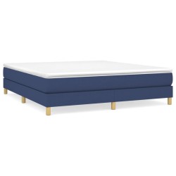 vidaXL Estructura de cama box spring tela azul 180x200 cm
